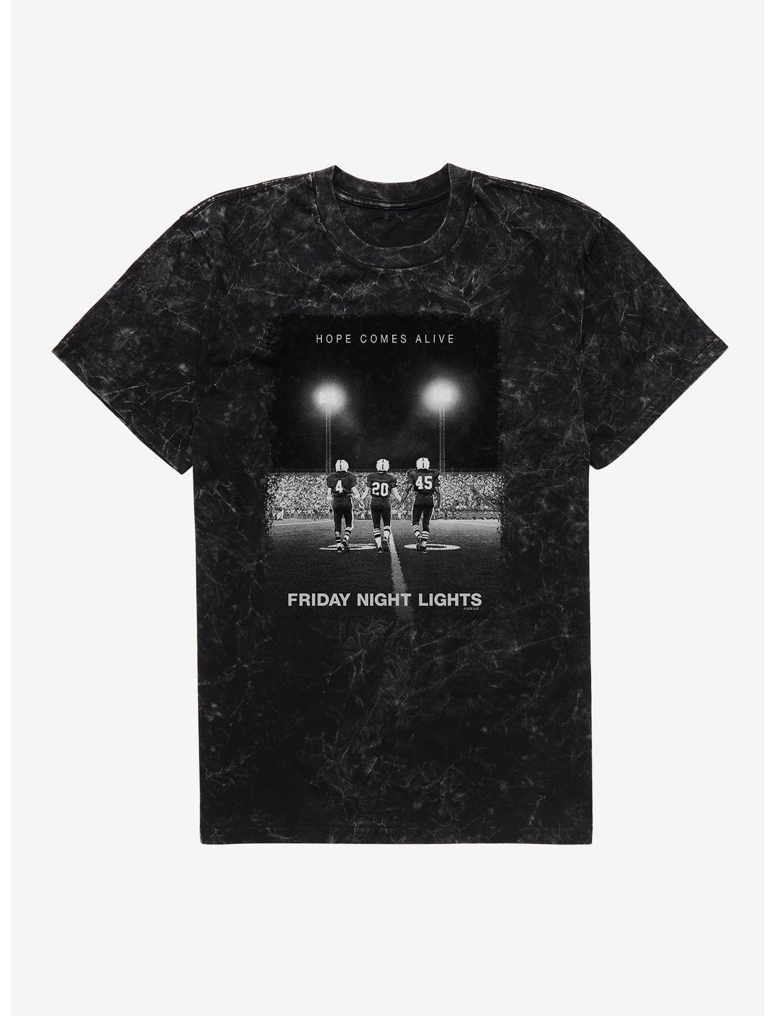 Friday Night Lights Movie Poster Hope Comes Alive Mineral Wash T-Shirt, BLACK MINERAL WASH, hi-res