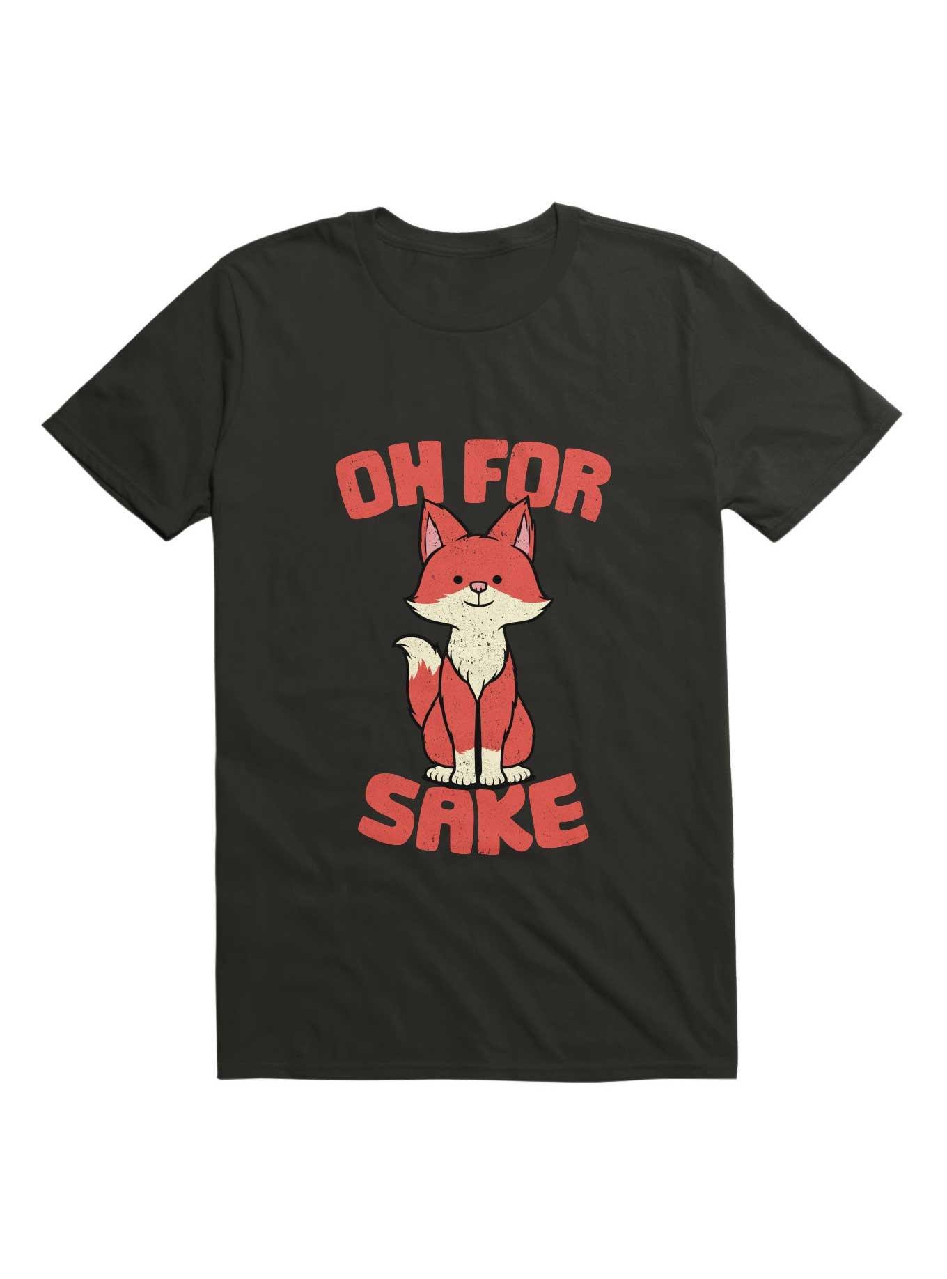 Oh For Happy Fox Sake T-Shirt, BLACK, hi-res