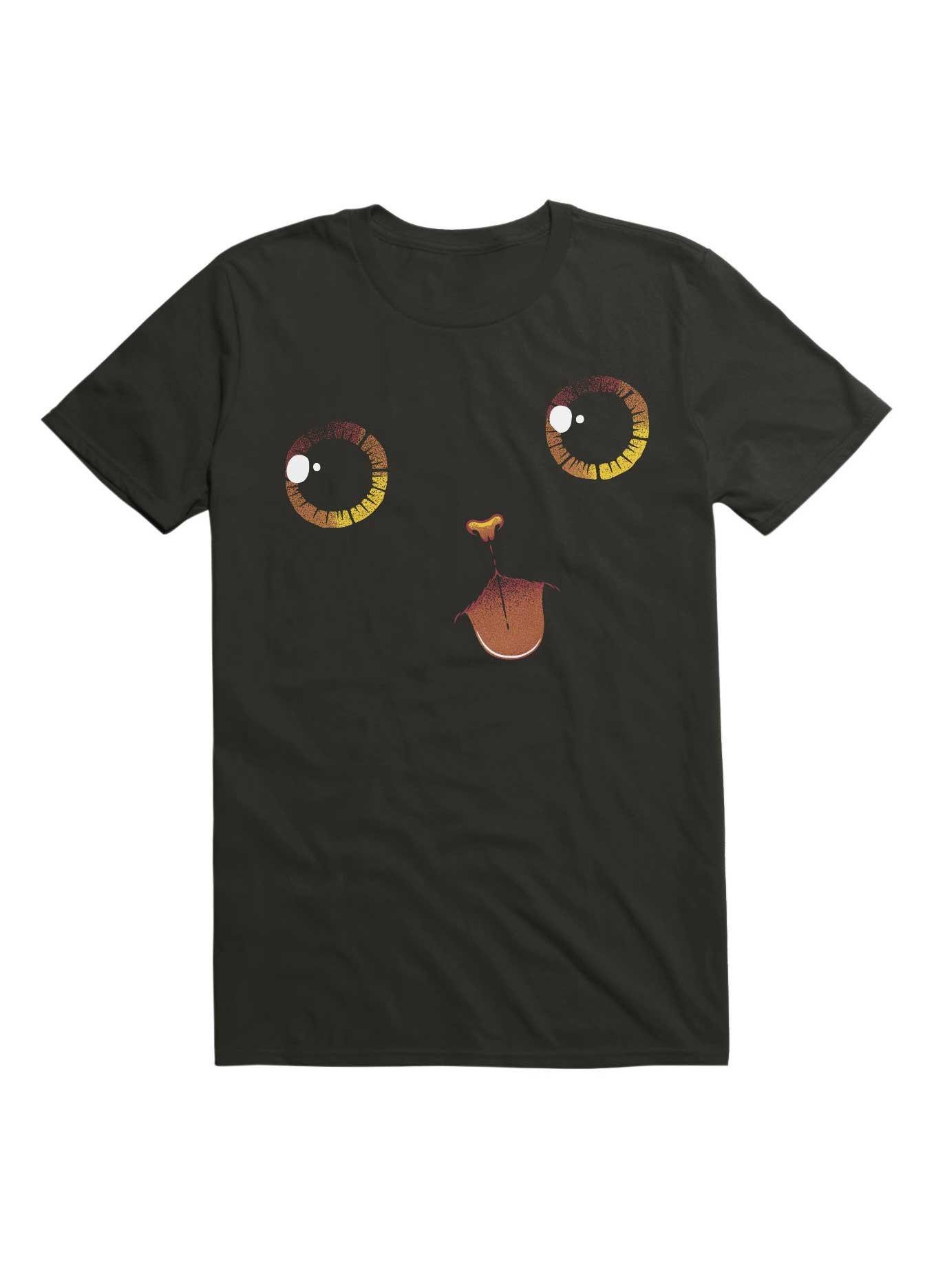 THRDLESS Cute Black Cat Minimalist Tongue T-Shirt