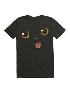 Cute Black Cat Minimalist Tongue T-Shirt, , hi-res