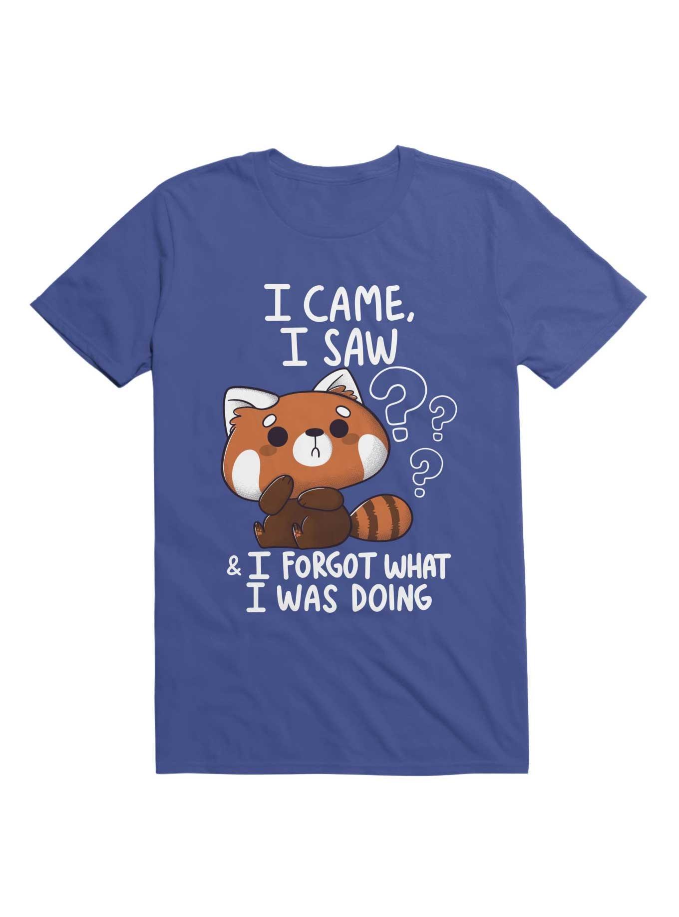 Forgetful Red Panda T-Shirt, ROYAL, hi-res
