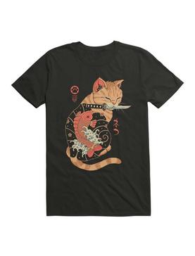 Carp Tattooed Cat T-Shirt, , hi-res