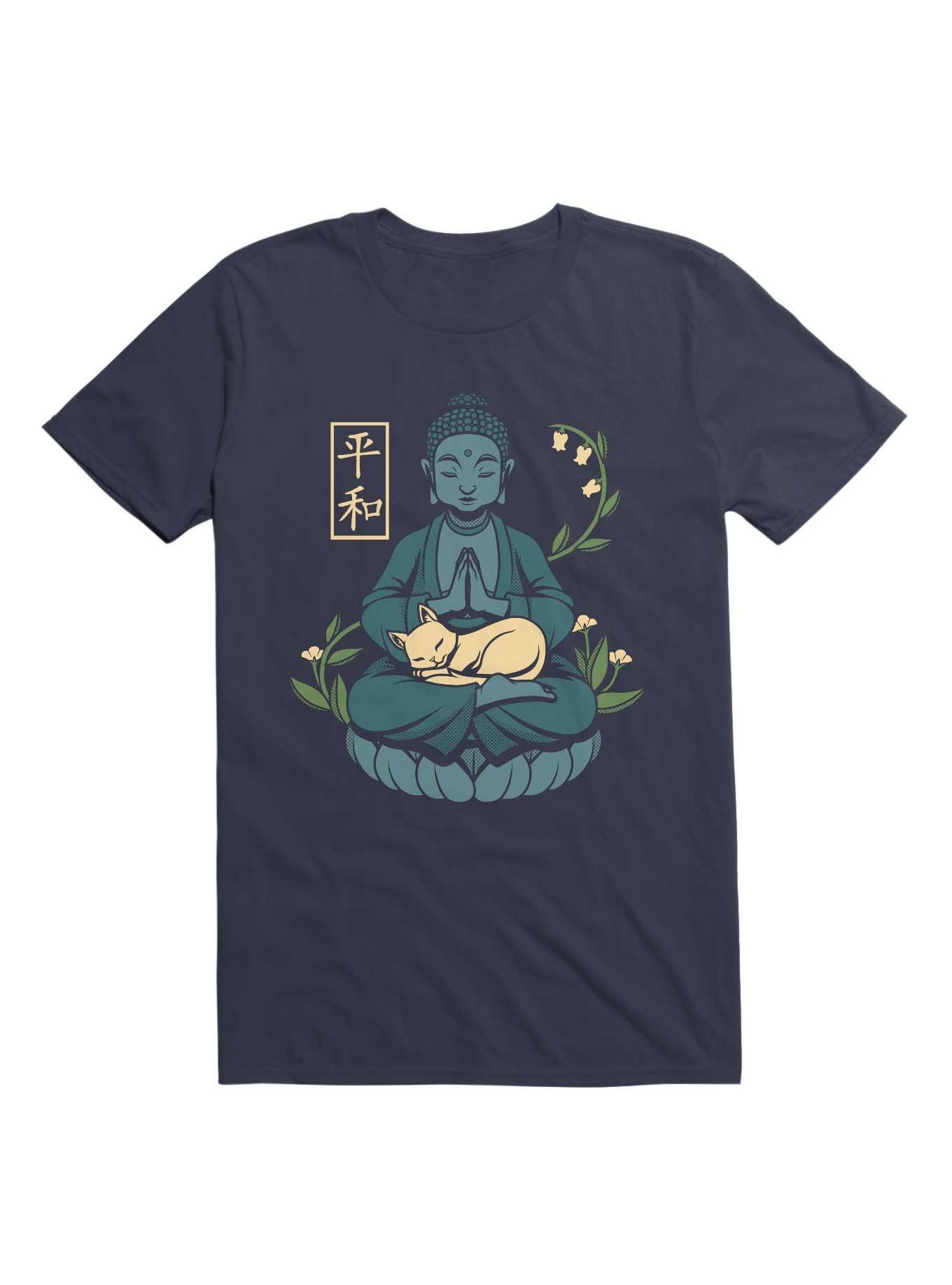 Cat Meditation Buddhism Buddha T-Shirt, , hi-res