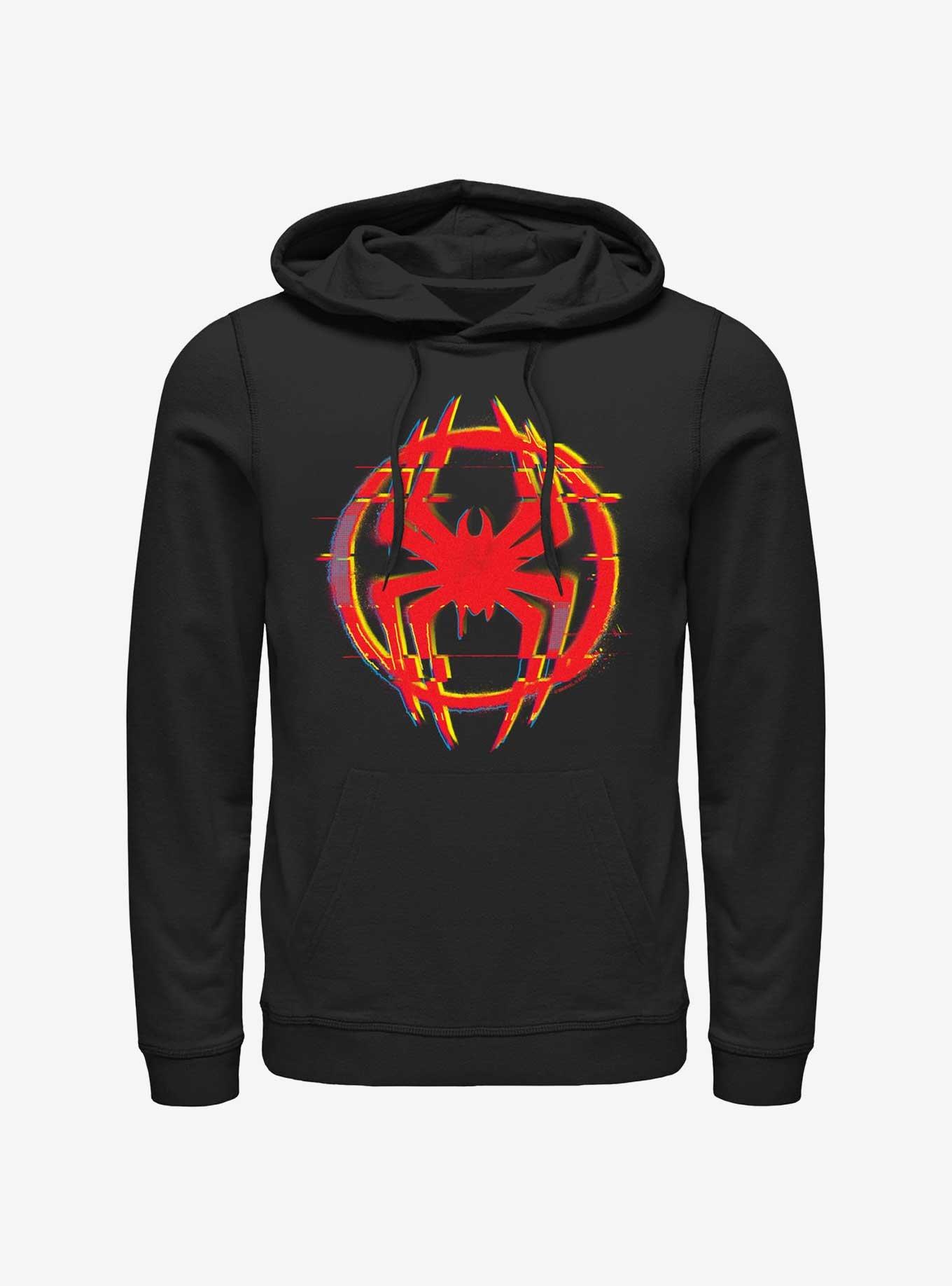 Marvel Spider-Man Glitchy Spider Symbol Hoodie, , hi-res