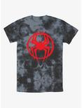 Marvel Spider-Man Spray Circle Symbol Tie-Dye T-Shirt, BLKCHAR, hi-res