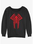Marvel Spider-Man Spider Symbol Womens Slouchy Sweatshirt, BLACK, hi-res