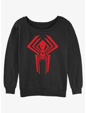 Marvel Spider-Man Spider Symbol Womens Slouchy Sweatshirt, , hi-res