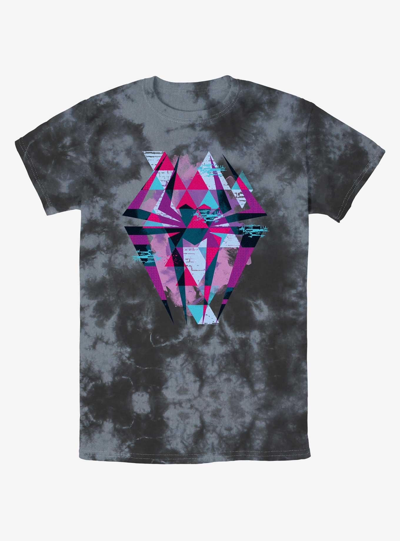 Marvel Spider-Man Geometric Spider Symbol Tie-Dye T-Shirt, BLKCHAR, hi-res