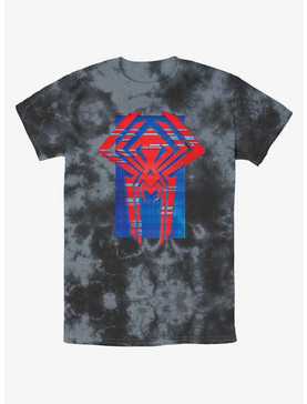 Marvel Spider-Man Spider Symbol Glitch Lines Tie-Dye T-Shirt, , hi-res