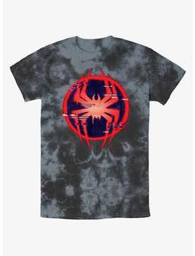 Marvel Spider-Man Glitch Spider Symbol Tie-Dye T-Shirt, , hi-res