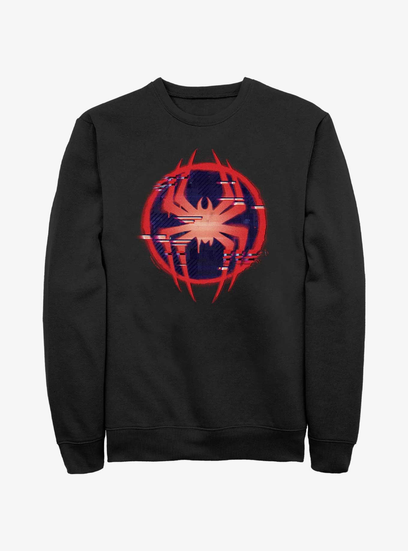 Marvel Spider-Man Glitch Spider Symbol Sweatshirt, BLACK, hi-res