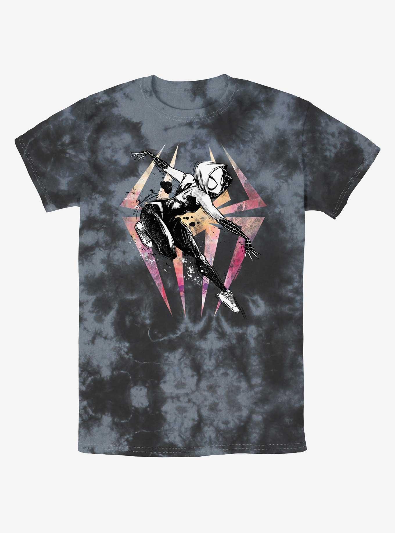 Marvel Spider-Man Sketch Spider-Gwen Tie-Dye T-Shirt, BLKCHAR, hi-res