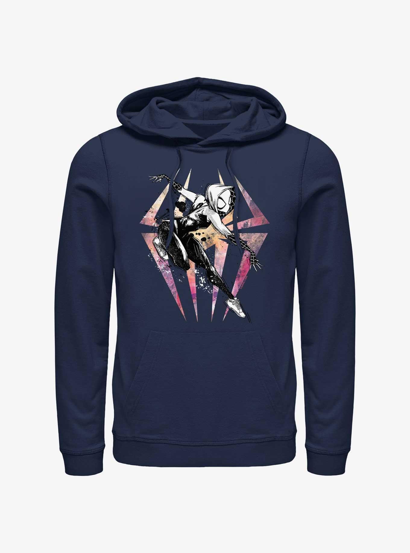 Marvel Spider-Man Sketch Spider-Gwen Hoodie, NAVY, hi-res