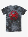 Marvel Spider-Man Simple Spider Symbol Tie-Dye T-Shirt, BLKCHAR, hi-res