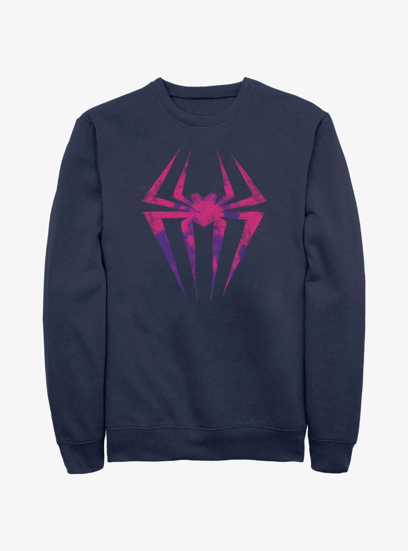 Marvel Spider-Man Spotty Spider Symbol Sweatshirt, NAVY, hi-res