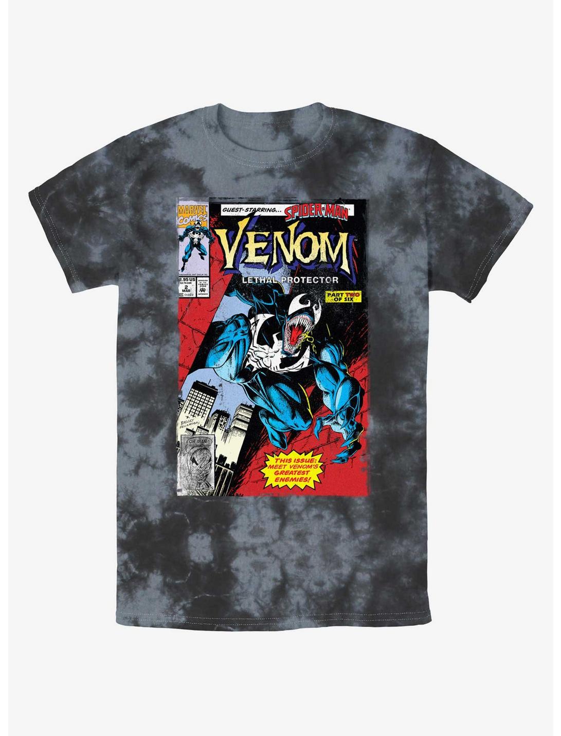 Marvel Venom Lethal Protector Comic Cover Tie-Dye T-Shirt, BLKCHAR, hi-res