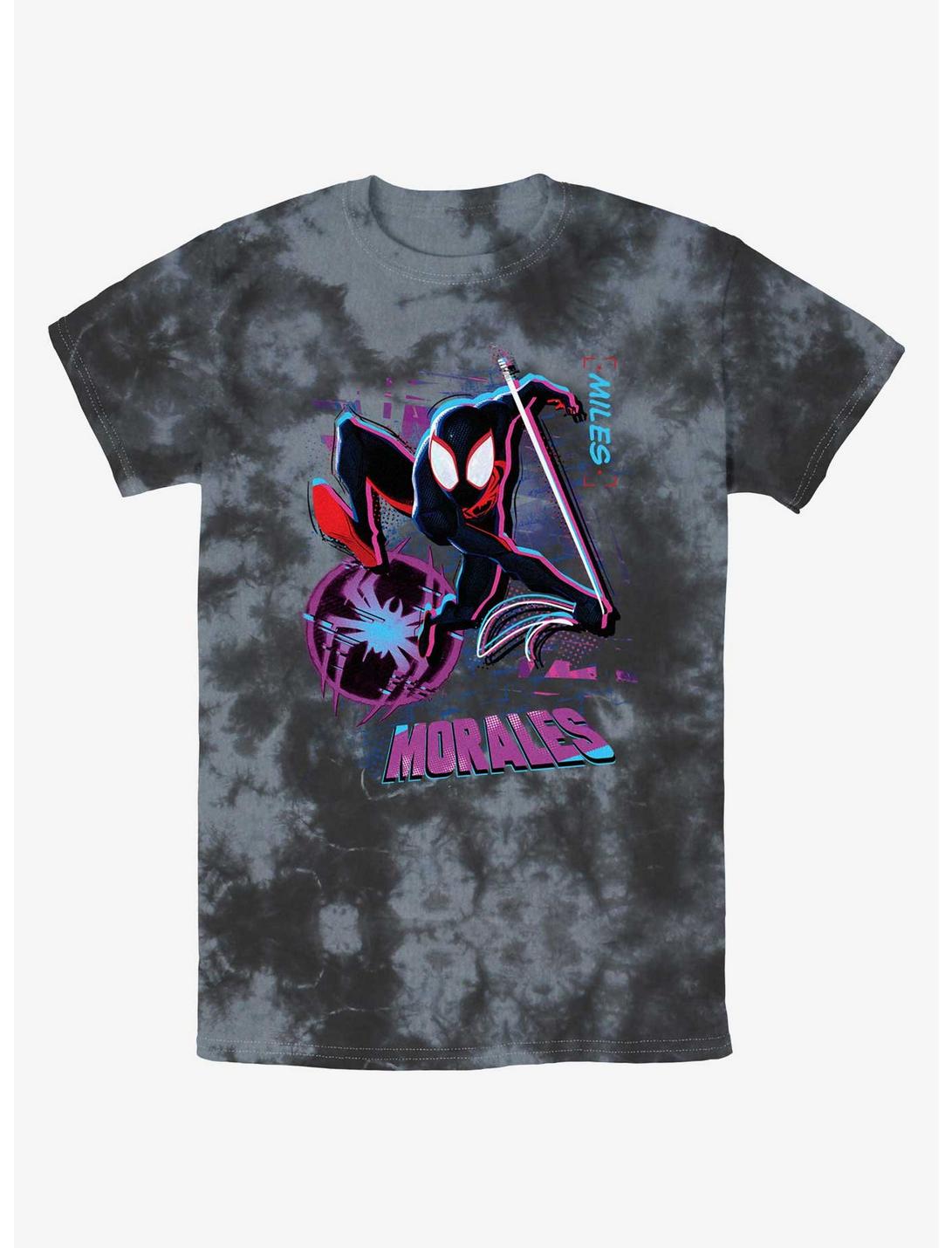 Marvel Spider-Man Miles Morales Street Swing Tie-Dye T-Shirt, BLKCHAR, hi-res