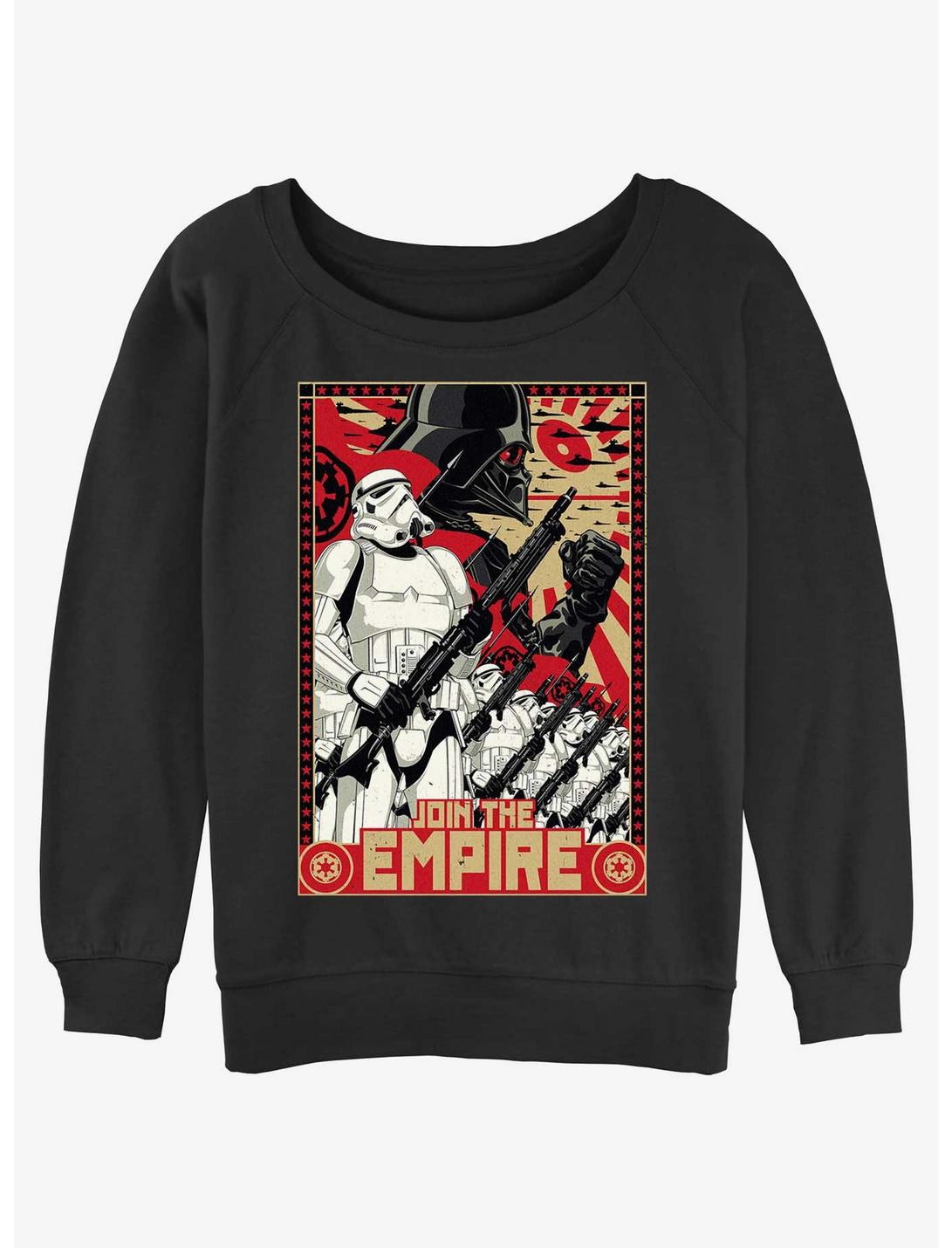 Star Wars Join The Empire Propaganda Womens Slouchy Sweatshirt, BLACK, hi-res