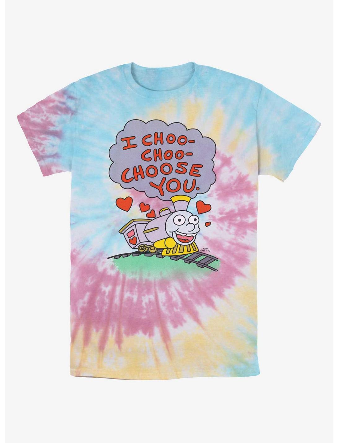 Simpsons Choo-Choose You Tie-Dye T-Shirt, BLUPNKLY, hi-res