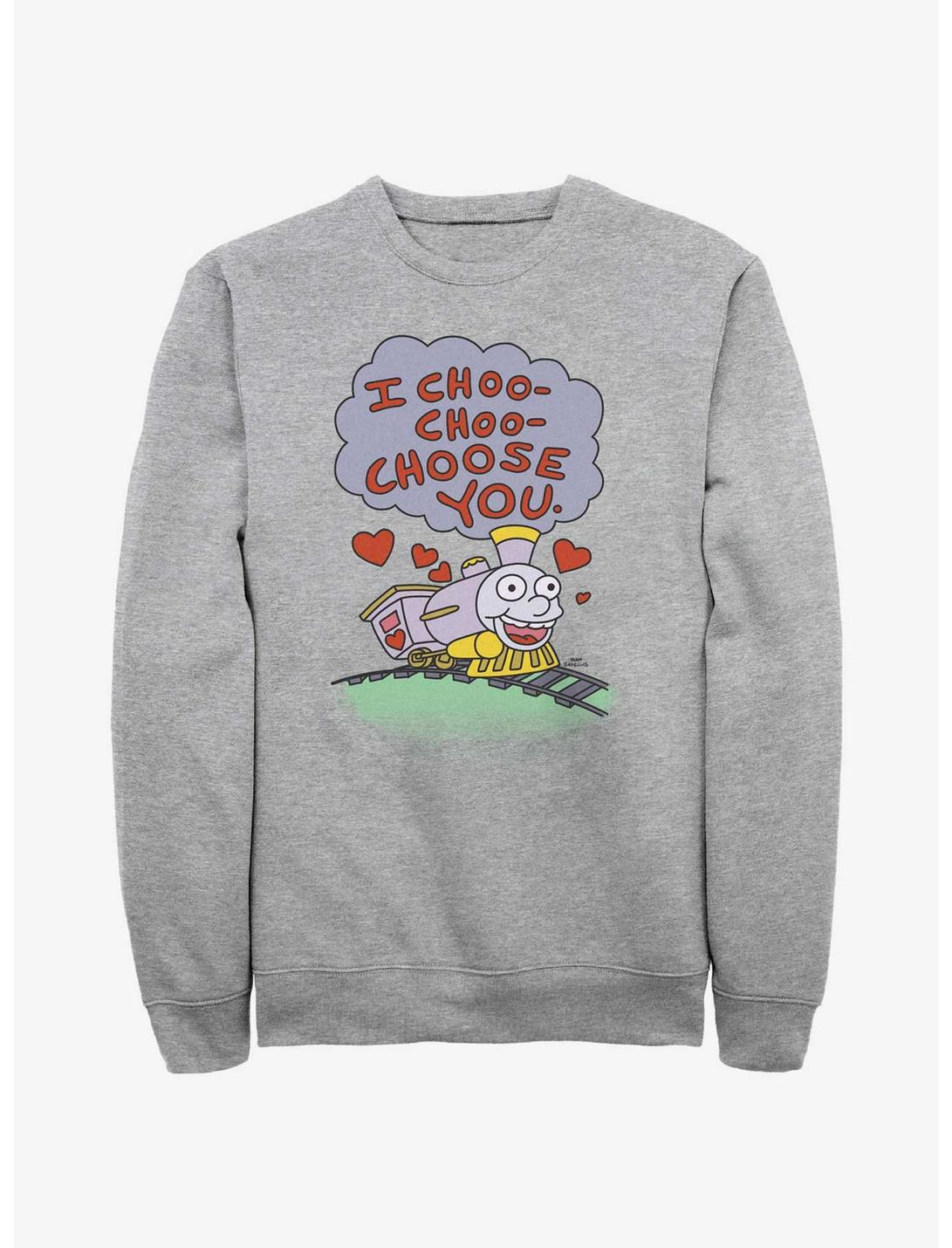 Simpsons Choo-Choose You Sweatshirt, ATH HTR, hi-res