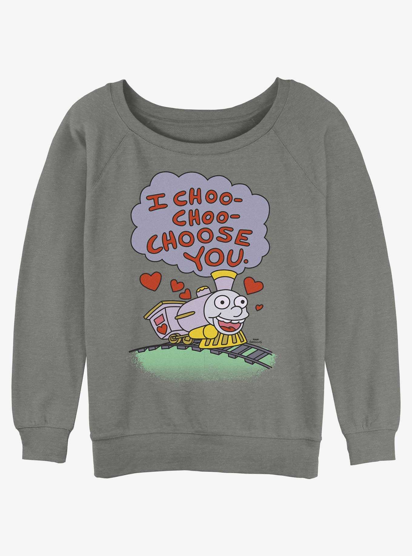 Simpsons Choo-Choose You Womens Slouchy Sweatshirt, , hi-res