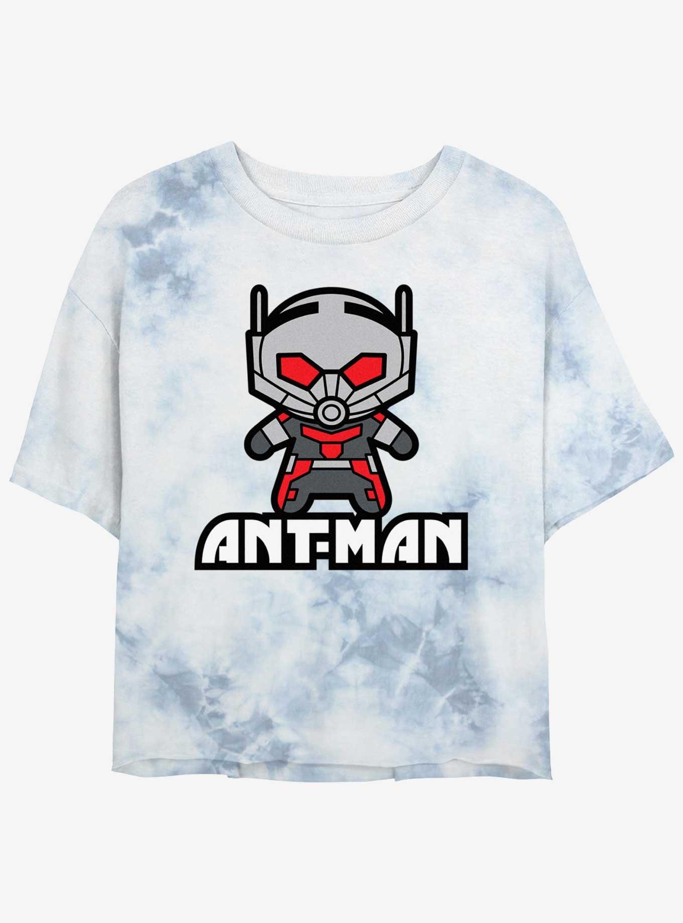 Marvel Ant-Man Kawaii Womens Tie-Dye Crop T-Shirt, WHITEBLUE, hi-res