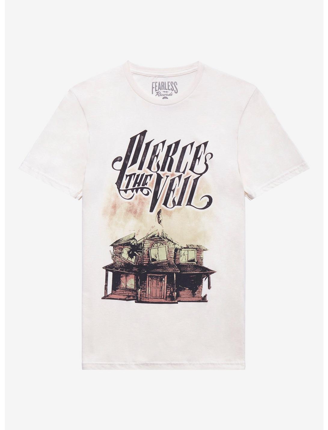 Pierce The Veil Collide With The Sky Boyfriend Fit Girls T-Shirt, NATURAL, hi-res
