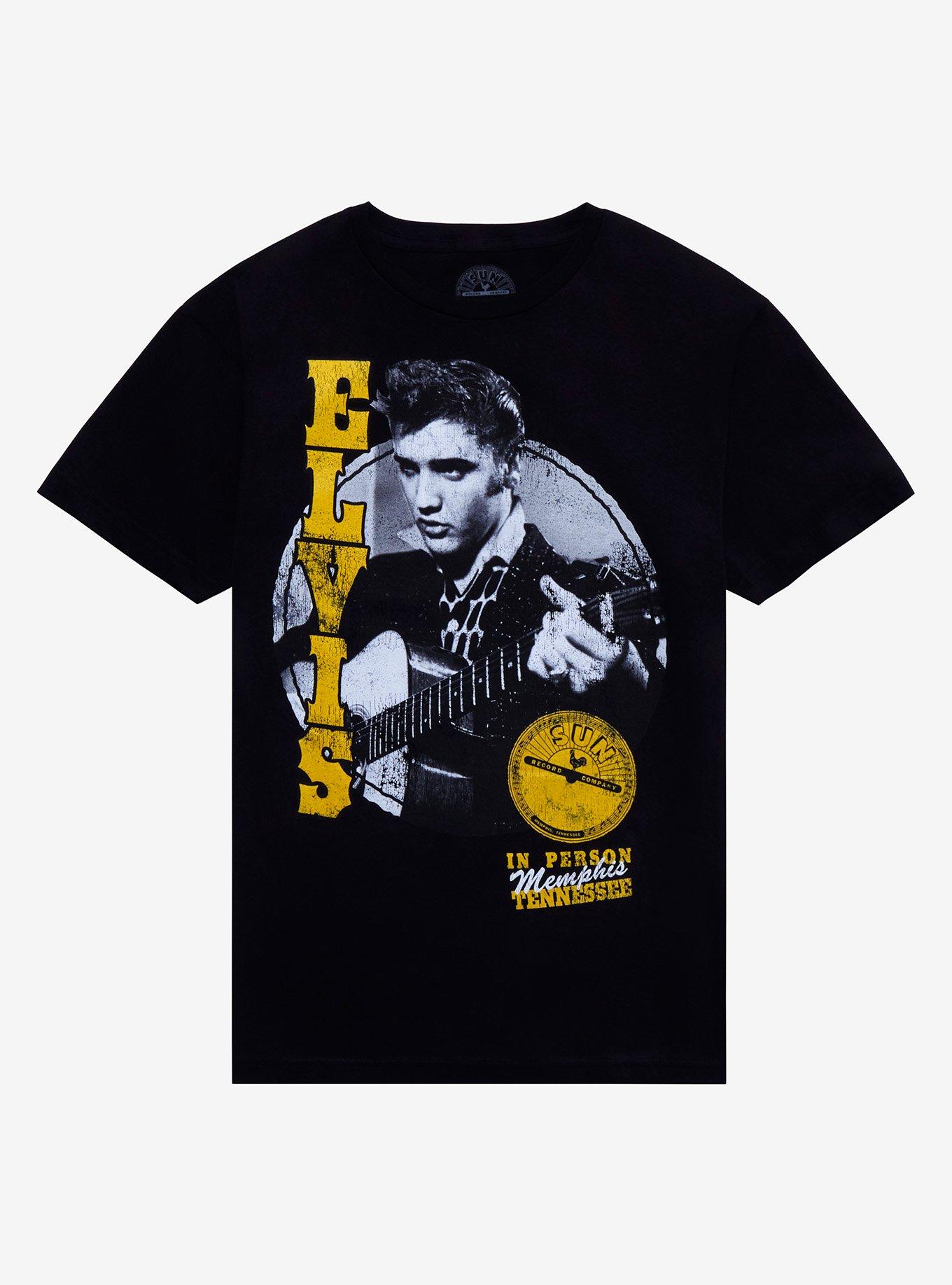 Elvis Presley Guitar Boyfriend Fit Girls T-Shirt, BLACK, hi-res