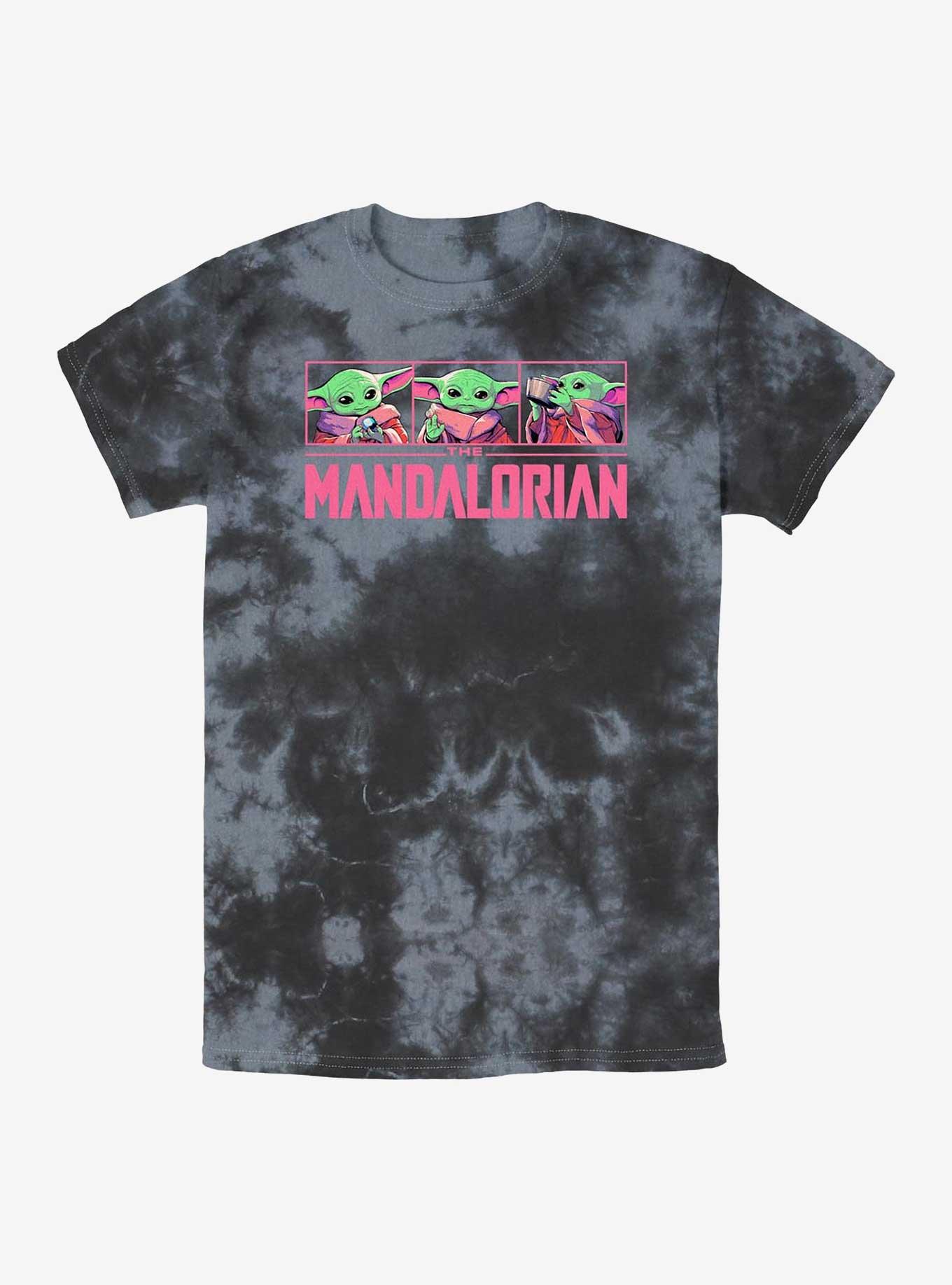 Star Wars The Mandalorian Grogu Neon Logo Tie-Dye T-Shirt, , hi-res