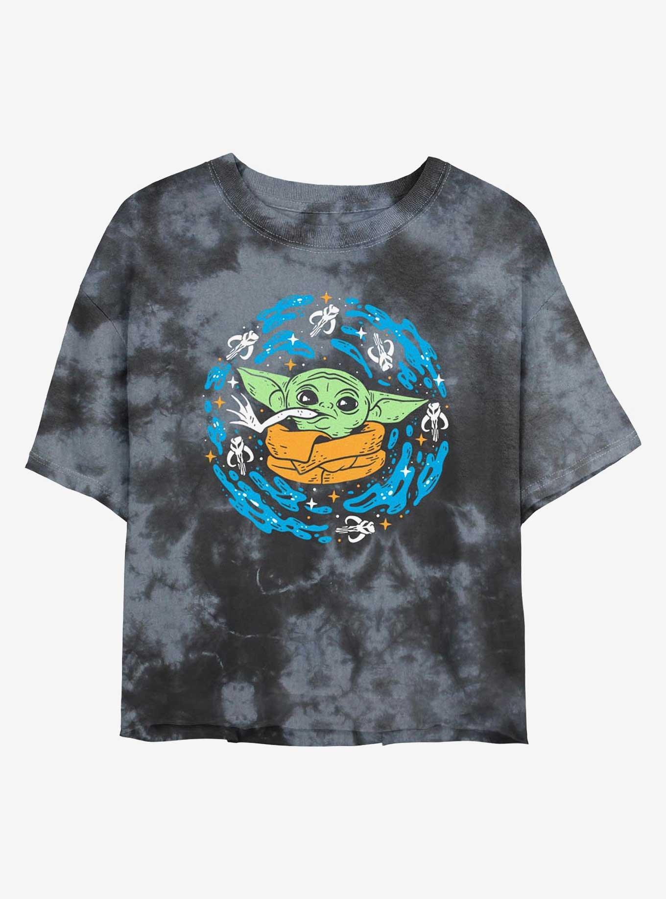 Star Wars The Mandalorian Frogs On My Mind Tie-Dye Girls Crop T-Shirt, , hi-res