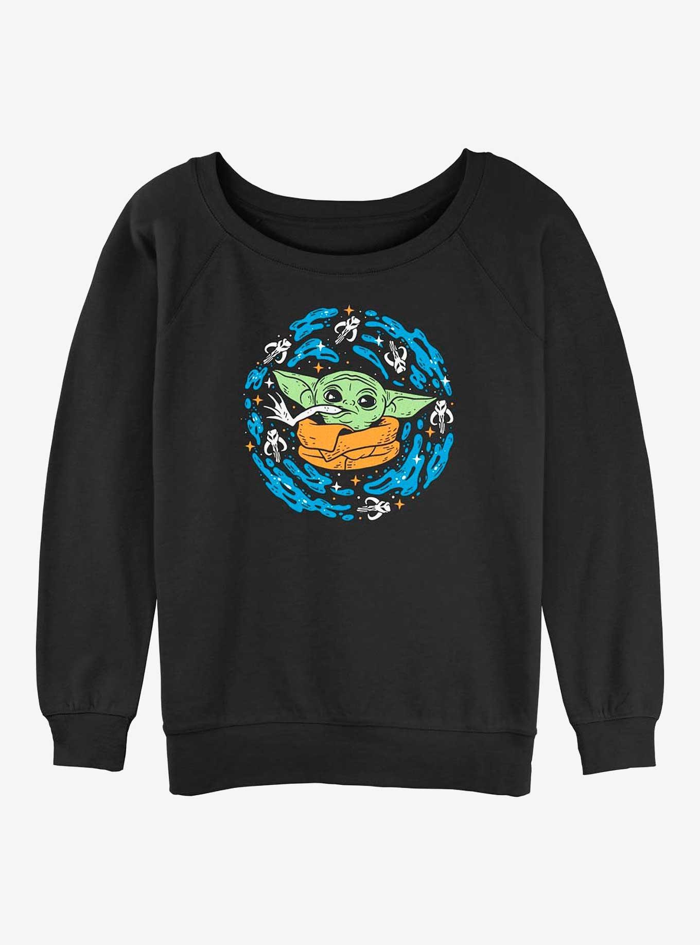Star Wars The Mandalorian Frogs On My Mind Girls Slouchy Sweatshirt, , hi-res