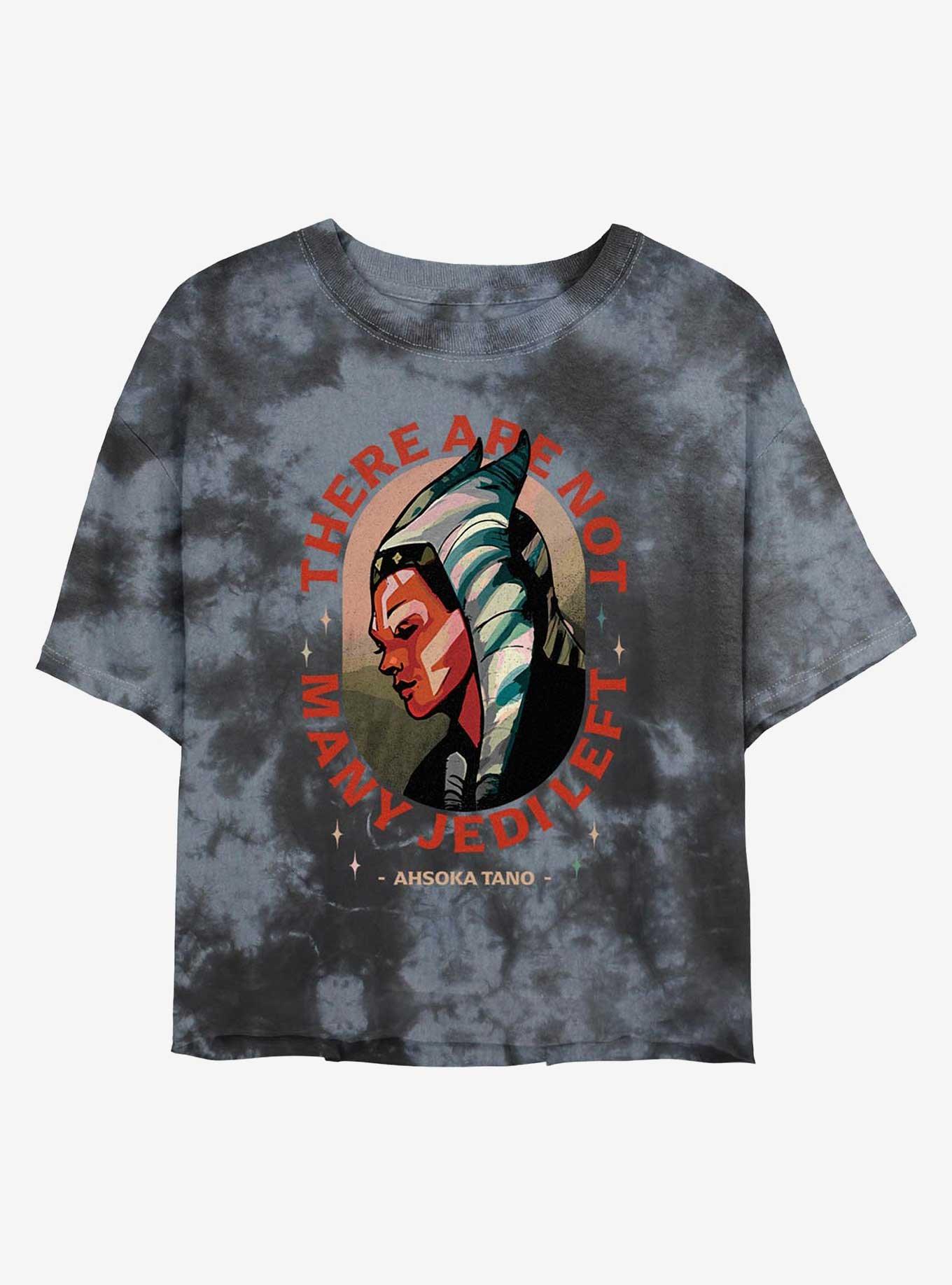 Star Wars The Mandalorian Ahsoka Tano Not Many Jedi Left Tie-Dye Girls Crop T-Shirt, BLKCHAR, hi-res
