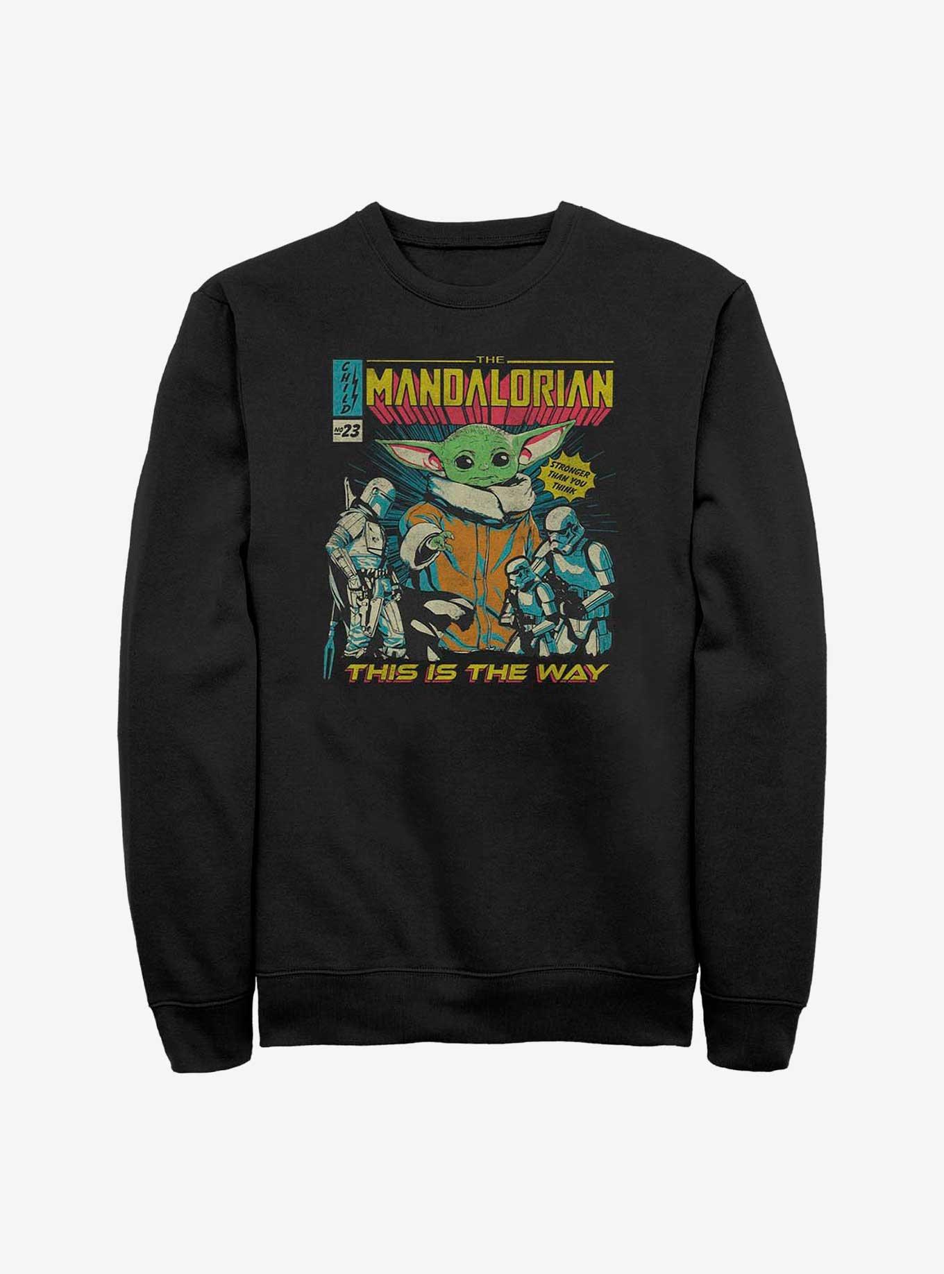 Star Wars The Mandalorian Child Poster Sweatshirt, BLACK, hi-res