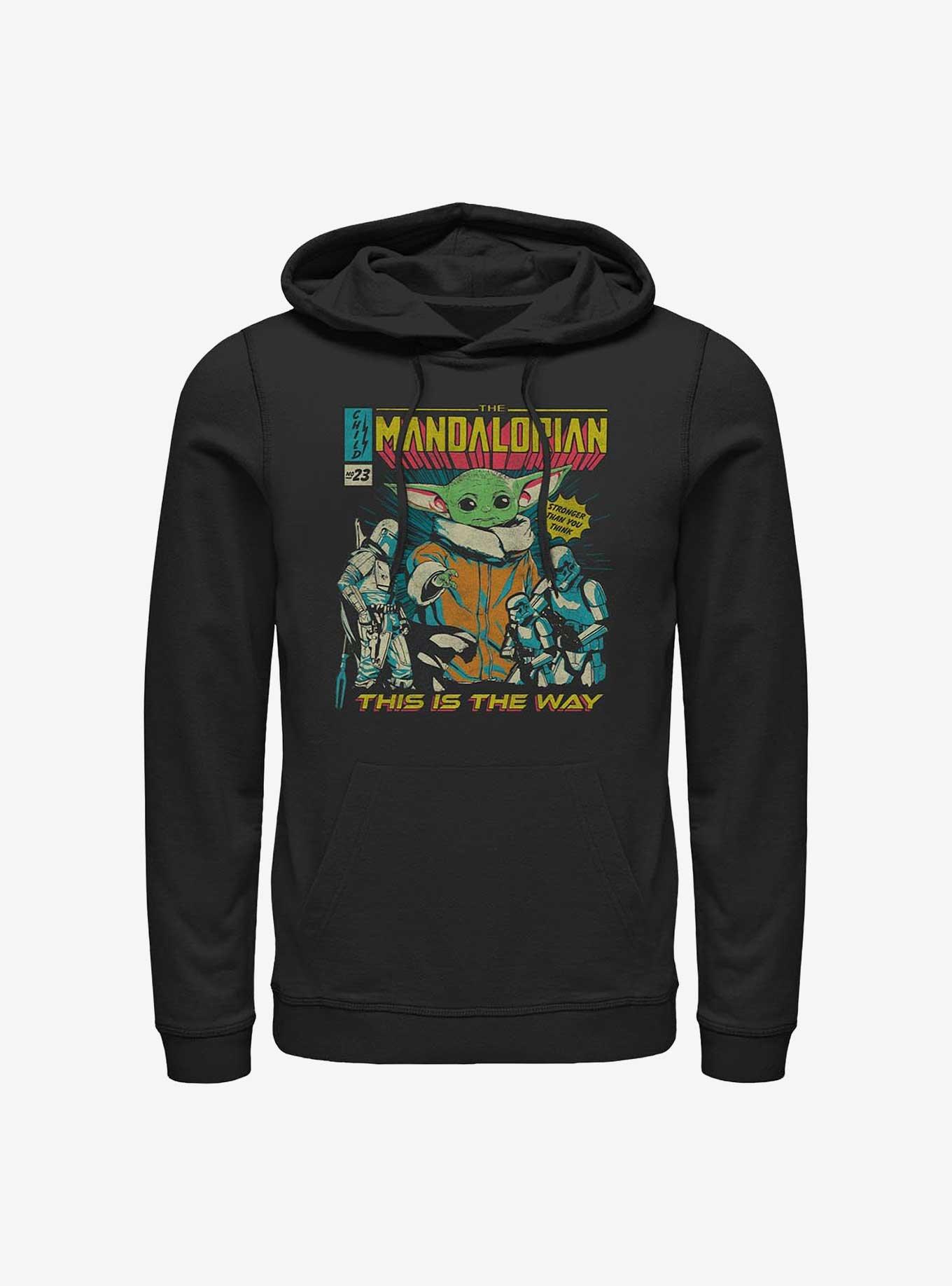 Star Wars The Mandalorian Child Poster Hoodie BLACK Hot Topic