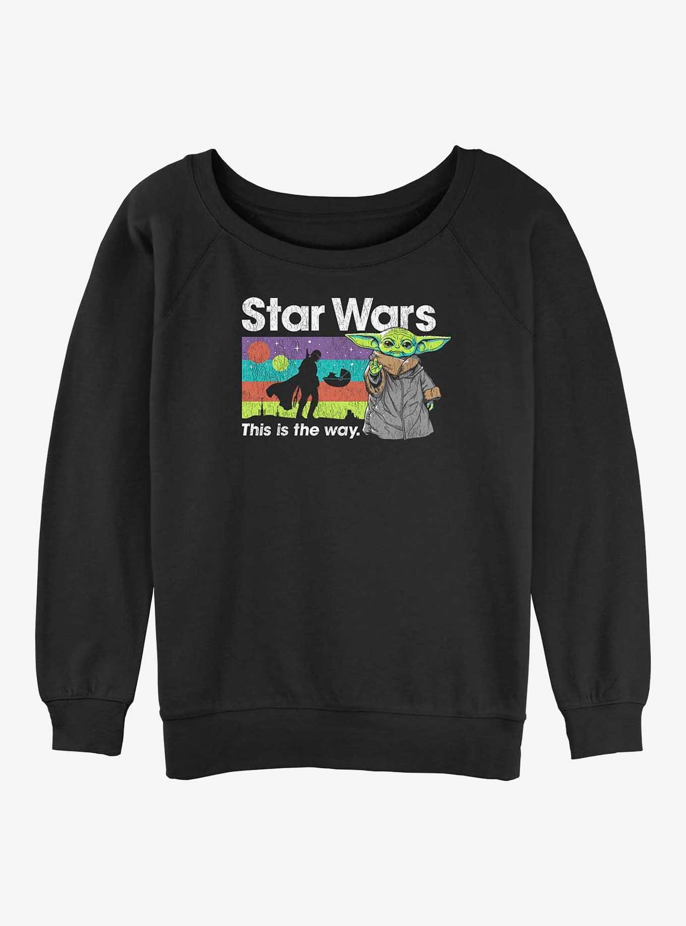 Star Wars The Mandalorian Goin My Way Girls Slouchy Sweatshirt, BLACK, hi-res
