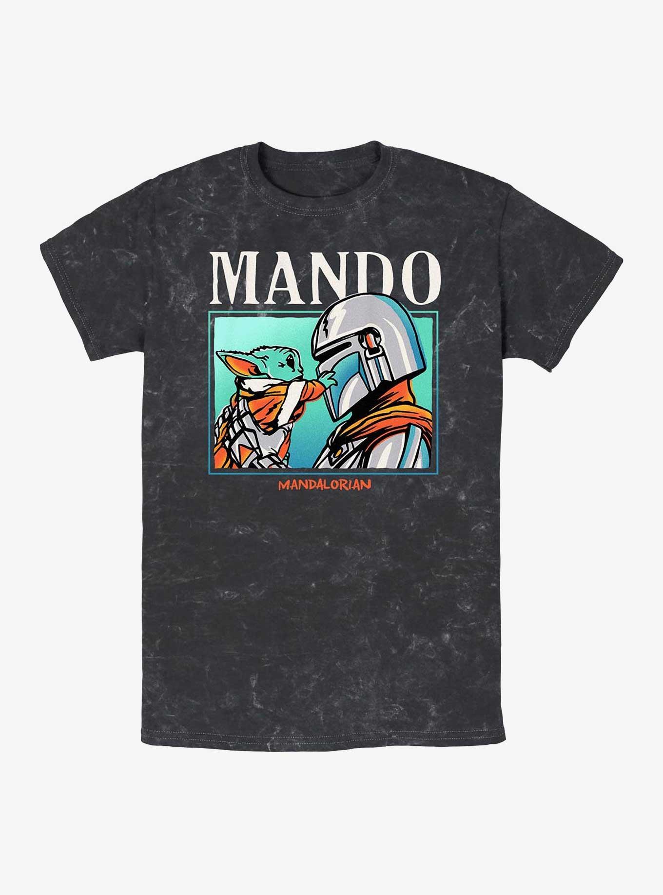 Star Wars The Mandalorian Found You Mineral Wash T-Shirt, BLACK, hi-res