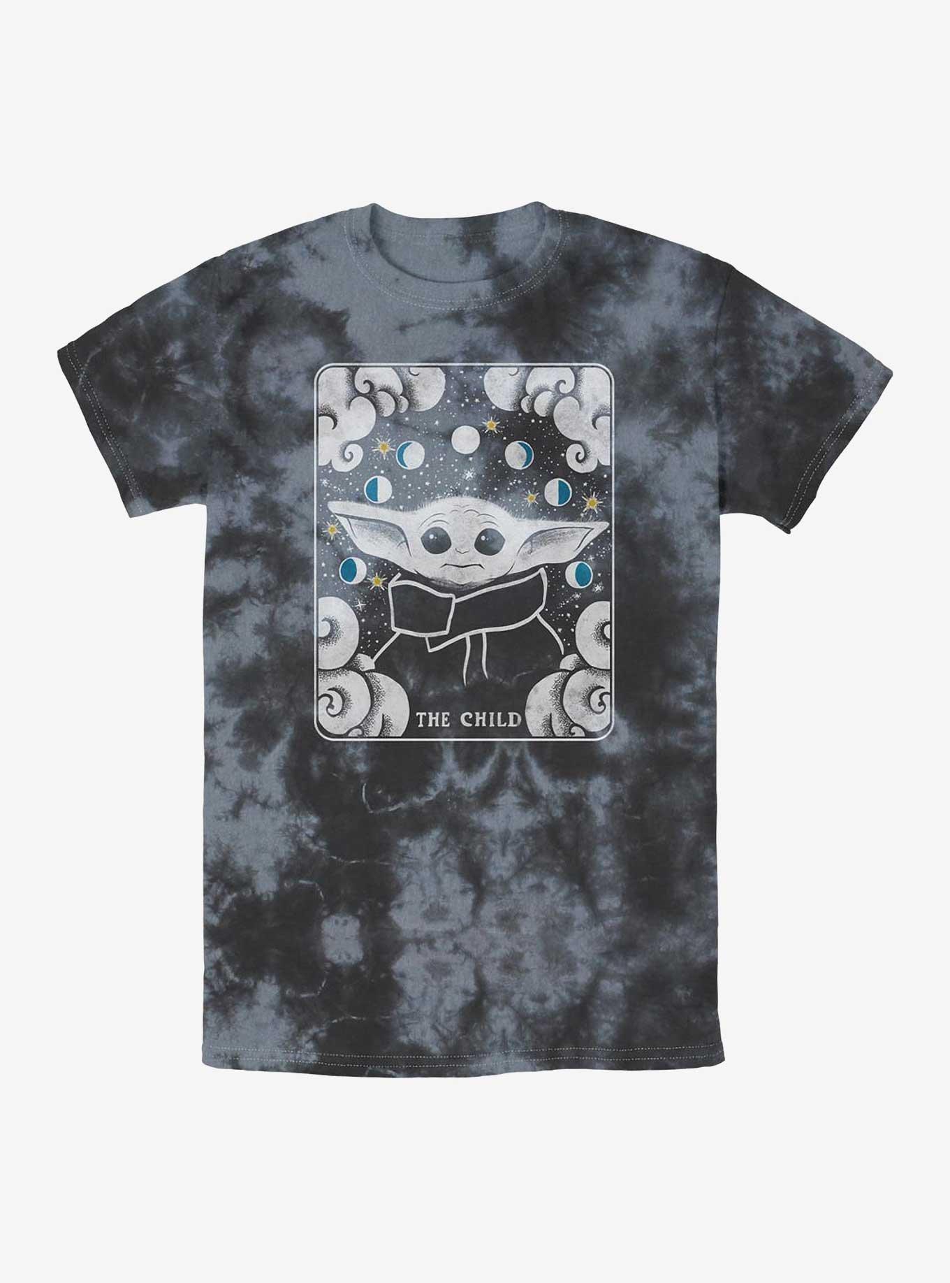 Star Wars The Mandalorian Tarot Child Tie-Dye T-Shirt, BLKCHAR, hi-res