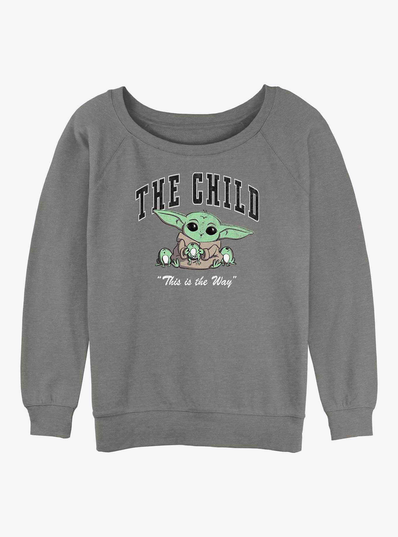 Star Wars The Mandalorian The Child Collegiate Girls Slouchy Sweatshirt