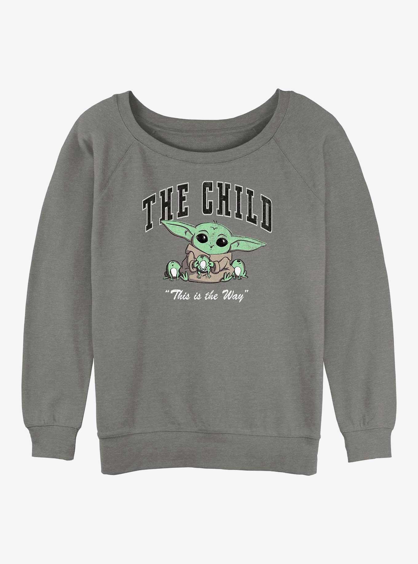 Star Wars The Mandalorian The Child Collegiate Girls Slouchy Sweatshirt, , hi-res