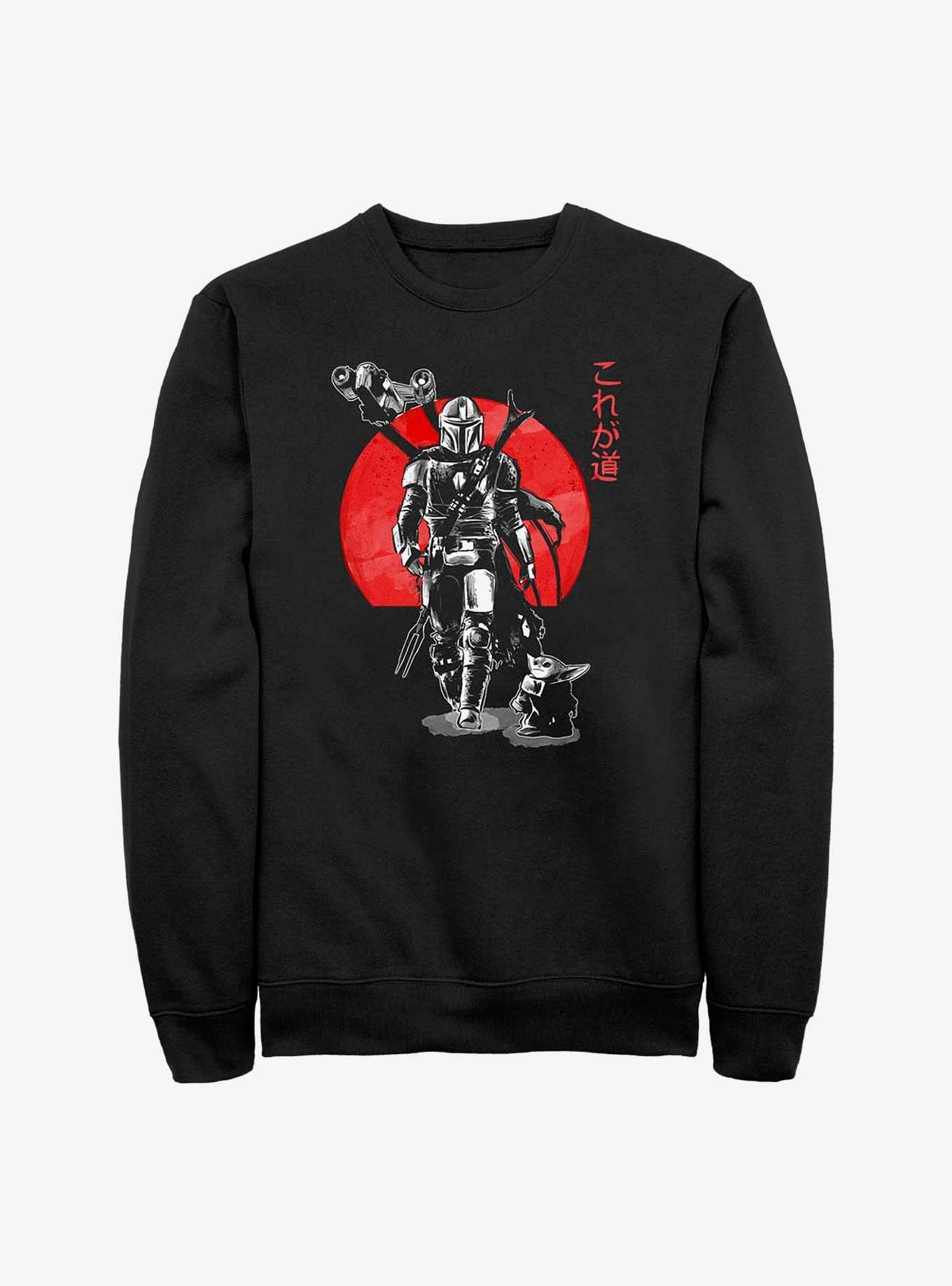 Star Wars The Mandalorian Sumi Ink Red Sun Sweatshirt, BLACK, hi-res