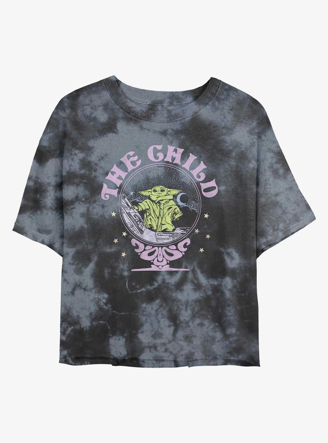 Star Wars The Mandalorian The Child Tie-Dye Girls Crop T-Shirt, , hi-res