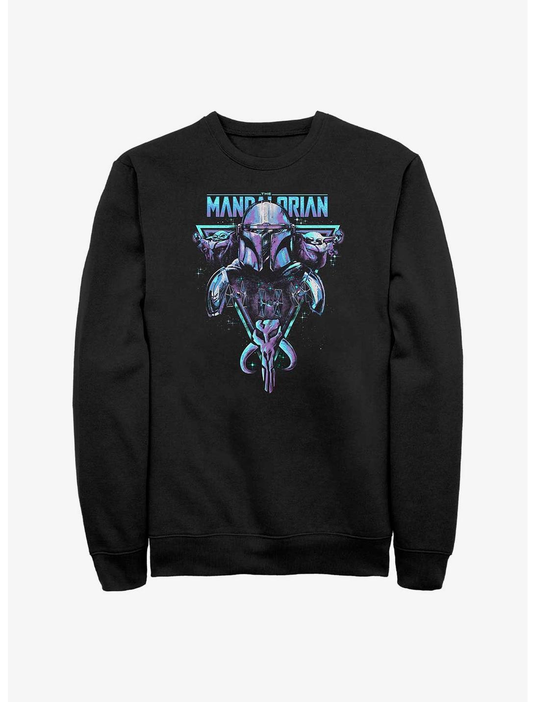 Star Wars The Mandalorian Beskar Triangle Sweatshirt, BLACK, hi-res