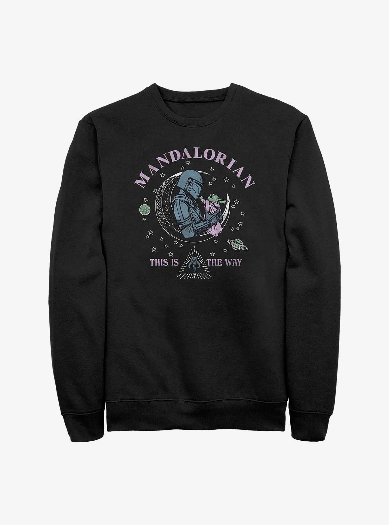 Star Wars The Mandalorian Cosmic Mando Sweatshirt, BLACK, hi-res