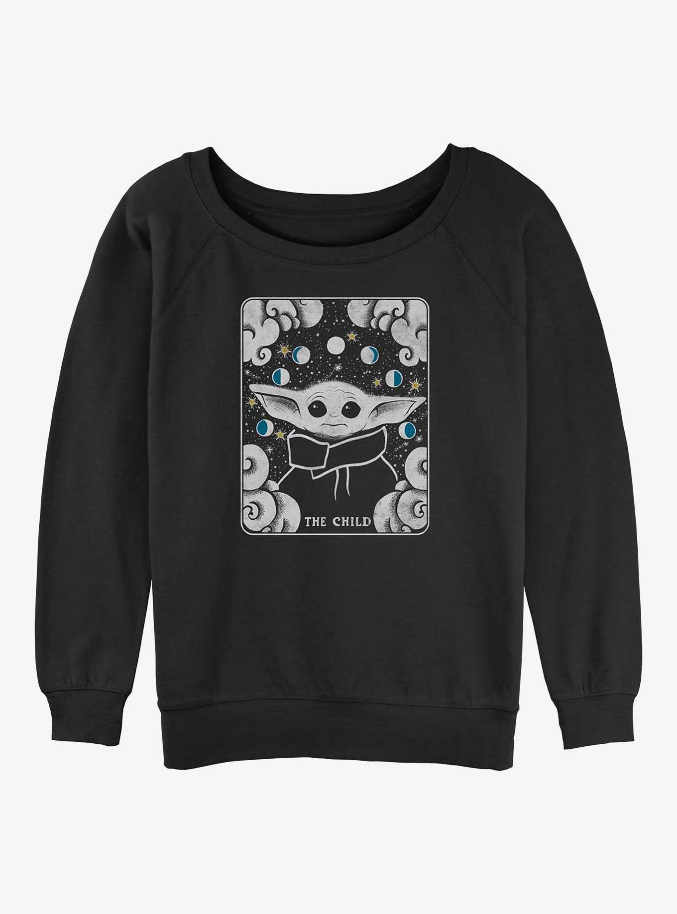 Star Wars The Mandalorian Tarot Child Girls Slouchy Sweatshirt, BLACK, hi-res