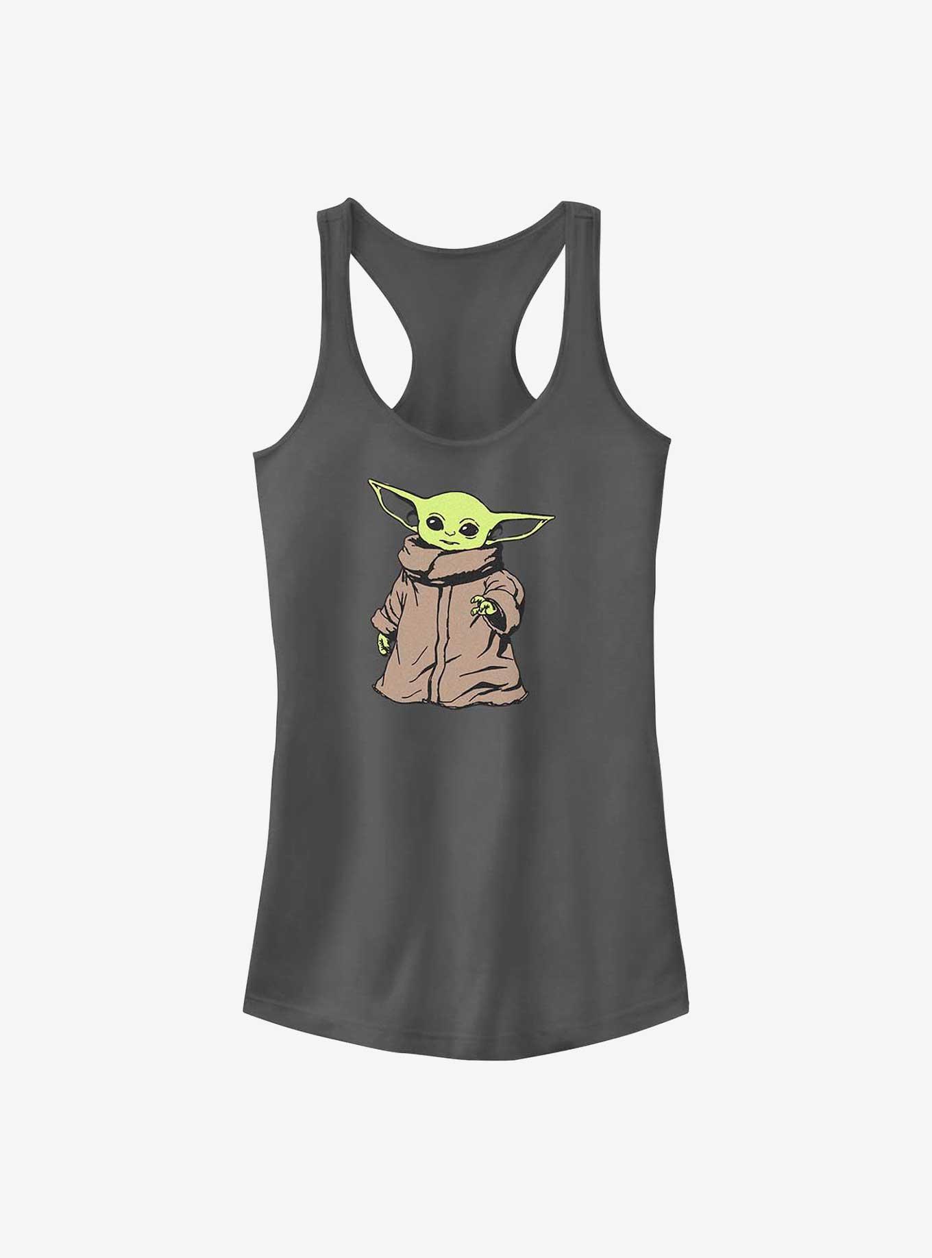 Star Wars The Mandalorian Grogu Force Girls Tank, CHARCOAL, hi-res