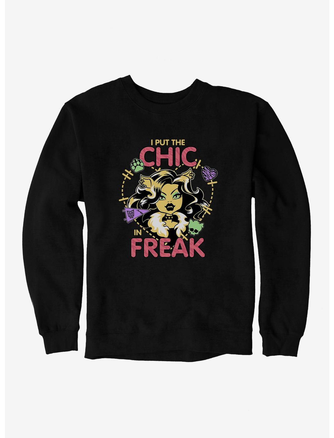 Monster High Clawdeen Wolf Chic Freak Sweatshirt, BLACK, hi-res