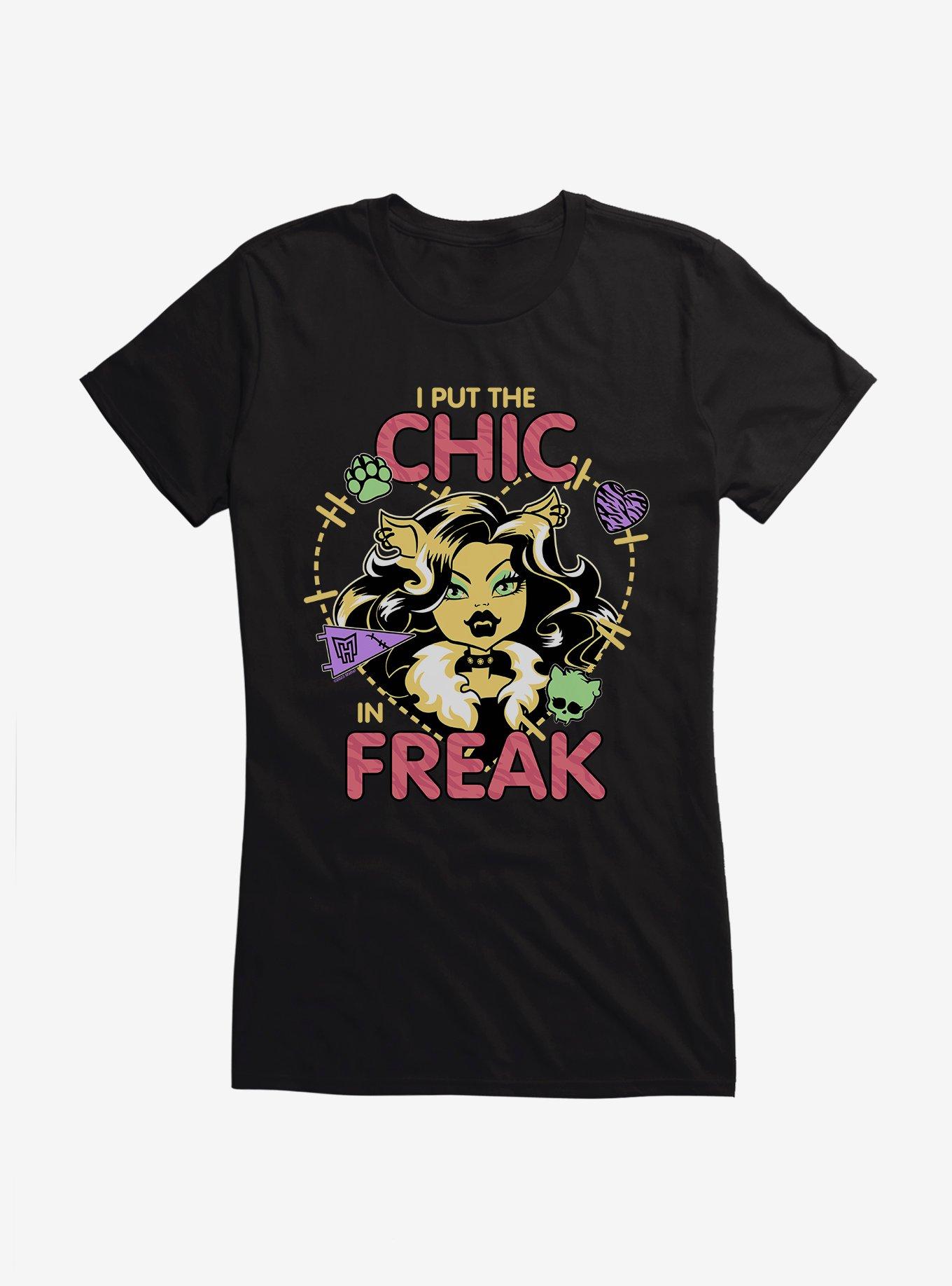 Monster High Clawdeen Wolf Chic Freak Girls T-Shirt, BLACK, hi-res
