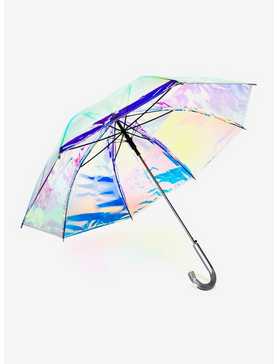 50" Auto Open Bubble Stick Umbrella Iridescent, , hi-res