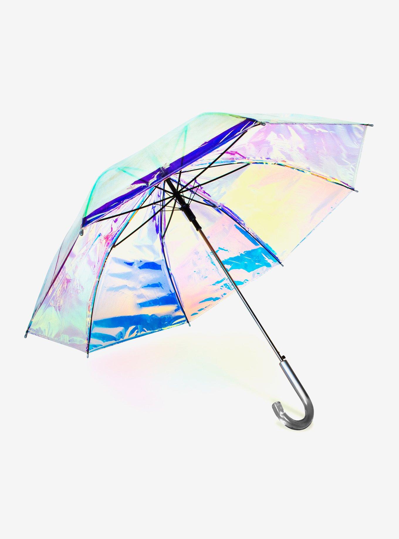 50" Auto Open Bubble Stick Umbrella Iridescent, , hi-res