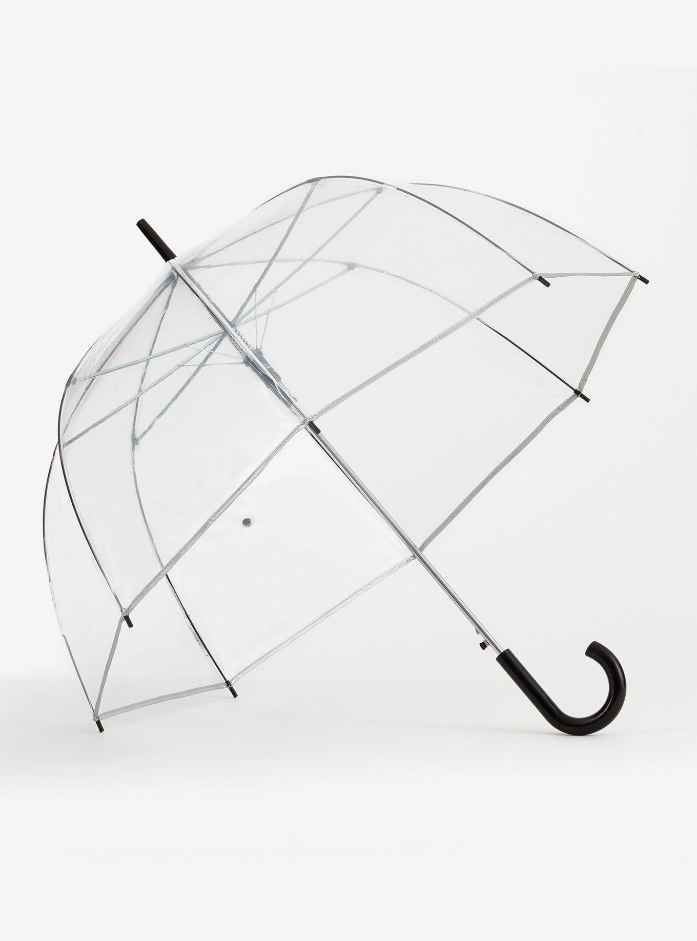 52" Bubble Stick Auto Open Umbrella Clear, , hi-res
